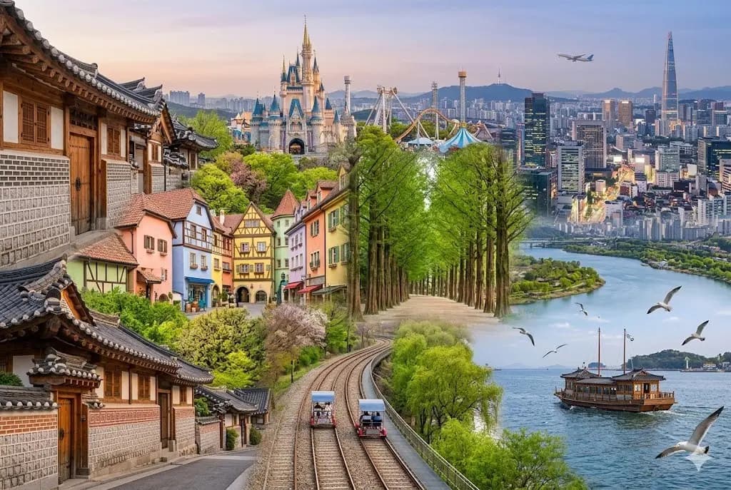 【韓國首爾】愛寶樂園．歐洲童話小鎮・南怡島美境・頂級汗蒸幕放鬆體驗・月尾島海鷗船｜全程無自理餐